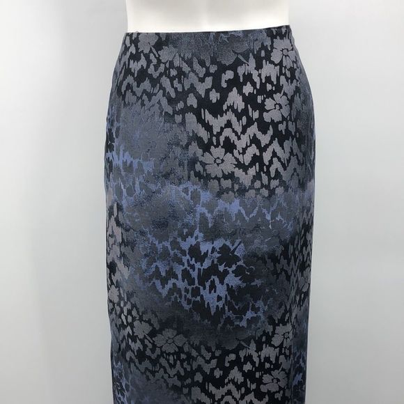 Ilyse Hart blue gray maxi skirt size 12 - Picture 5 of 6